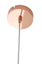 Orsina Bowl Shaped Pendant Light with Chrome Finish, Industrial Style Pendant Lighting Fixture, Cord Ceiling Light in Rose Gold - thumbnail 4