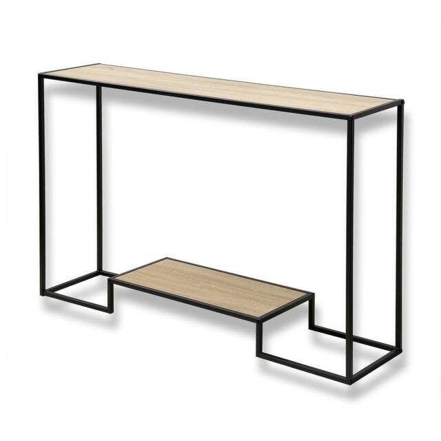 CALICOSY Modern 2-Tier Console Table In Oak Finish, 120Cm Long in Light Oak - image 1