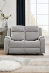 More4Homes Orka 2 Seater Fabric Manual Recliner Sofa in Grey - thumbnail 7