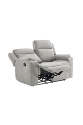 More4Homes Orka 2 Seater Fabric Manual Recliner Sofa in Grey - thumbnail 4