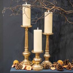 Love Lace Natural Glow 3 x 8 LED Cream Candle in Ivory - thumbnail 6