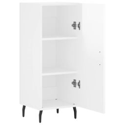 Berkfield Home Sideboard High Gloss White 34.5x34x90 cm Engineered Wood - thumbnail 5