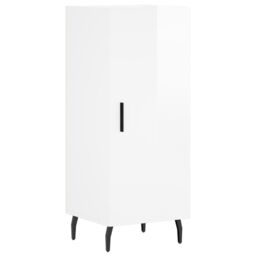 Berkfield Home Sideboard High Gloss White 34.5x34x90 cm Engineered Wood - thumbnail 2