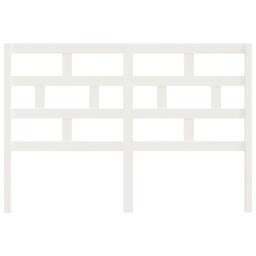 Berkfield Home Beautiful Bed Headboard White 126x4x100 cm Solid Wood Pine - Size: 126 x 4 x 100 cm - thumbnail 4