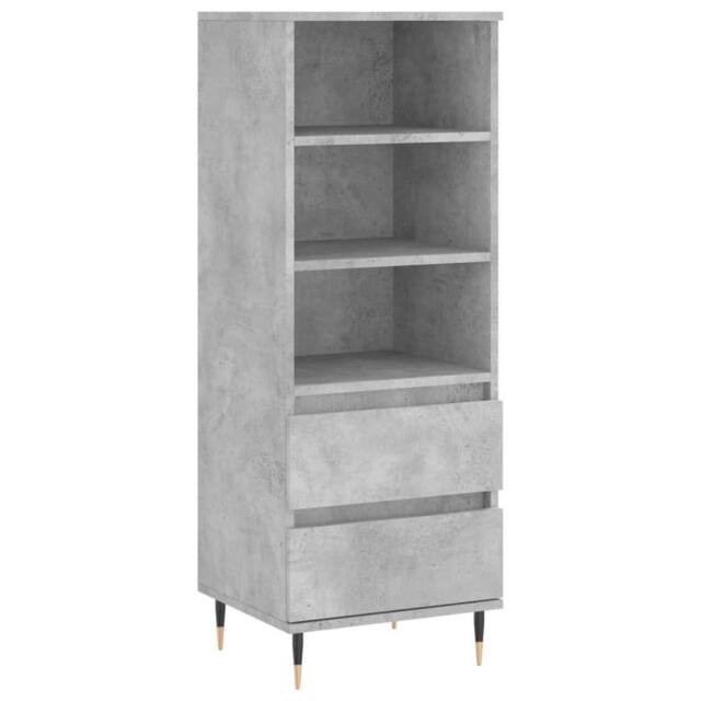 Berkfield Home Highboard Concrete Grey 40x36x110 cm Engineered Wood - Size: 40 x 36 x 110 cm - image 1