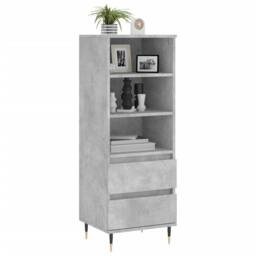 Berkfield Home Highboard Concrete Grey 40x36x110 cm Engineered Wood - Size: 40 x 36 x 110 cm - thumbnail 3