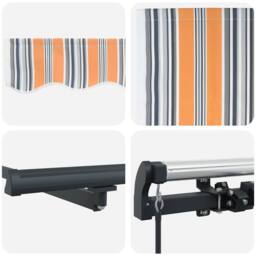 Berkfield Home Manual Retractable Awning Multicolour Stripe 500x300 cm - thumbnail 8