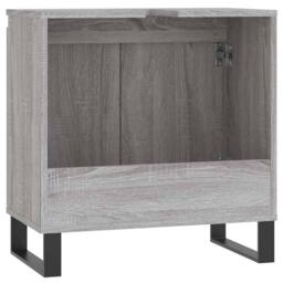 Berkfield Home Durable Bathroom Cabinet Grey Sonoma 58x33x60 cm Engineered Wood - Size: 58 x 33 x 60 cm - thumbnail 7
