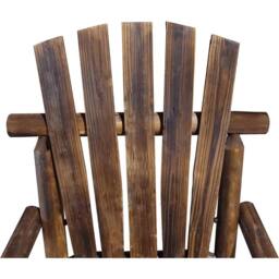 Kelvenix Garden Rocking Chair Outdoor Wooden Armchair in Brown - Size: 0.6m2 - thumbnail 4