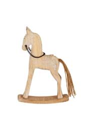KDMD Natural Rustic Wooden Rocking Horse for Home & Retail Decor in Brown - thumbnail 2