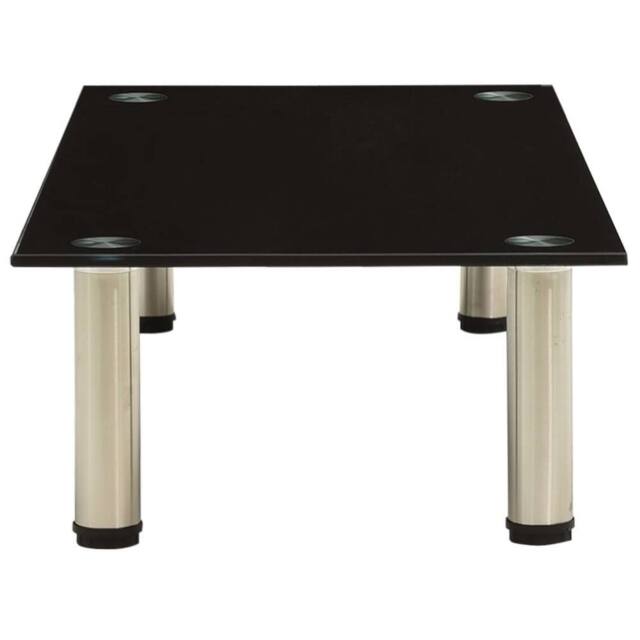 Berkfield Home TV Stand Black 80x35x17 cm Tempered Glass - Size: 80 x 35 x 17 cm - image 1