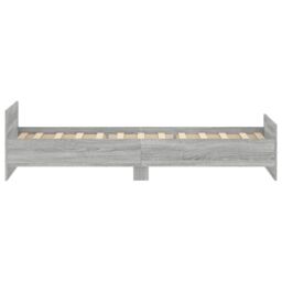 Berkfield Home Bed Frame Grey Sonoma 100x200 cm Engineered Wood - thumbnail 5