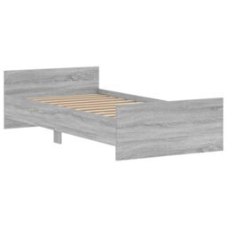 Berkfield Home Bed Frame Grey Sonoma 100x200 cm Engineered Wood - thumbnail 3