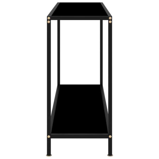 Berkfield Home Stylish Console Table Black 120x35x75 cm Tempered Glass - Size: 120 x 35 x 75 cm - image 1