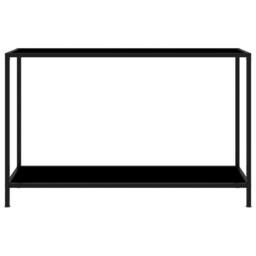 Berkfield Home Stylish Console Table Black 120x35x75 cm Tempered Glass - Size: 120 x 35 x 75 cm - thumbnail 3
