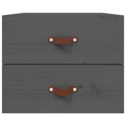 Berkfield Home Wall-mounted Bedside Cabinets 2 pcs Grey 50x36x40 cm - Size: 50 x 36 x 40 cm - thumbnail 6