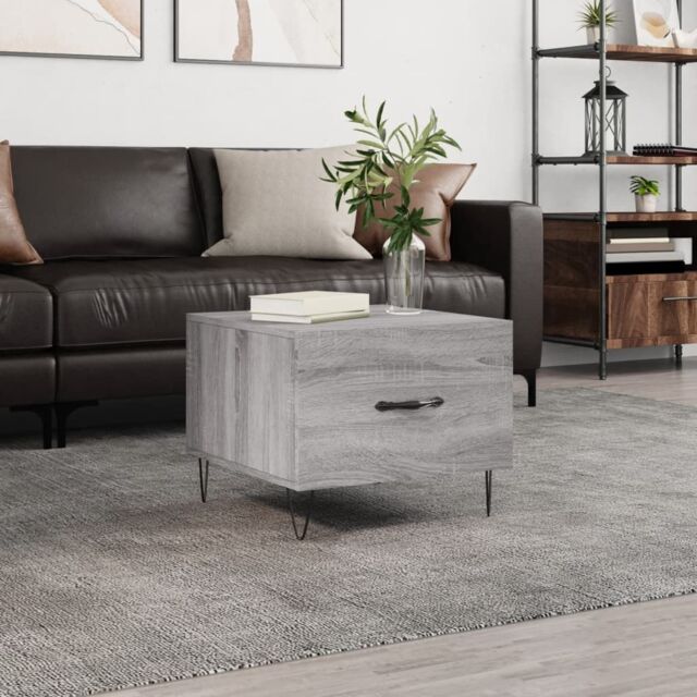 Berkfield Home Coffee Table Grey Sonoma 50x50x40 cm Engineered Wood - Size: 50 x 50 x 40 cm - image 1