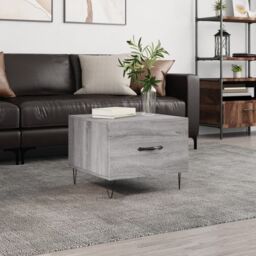Berkfield Home Coffee Table Grey Sonoma 50x50x40 cm Engineered Wood - Size: 50 x 50 x 40 cm - thumbnail 1