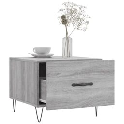 Berkfield Home Coffee Table Grey Sonoma 50x50x40 cm Engineered Wood - Size: 50 x 50 x 40 cm - thumbnail 4
