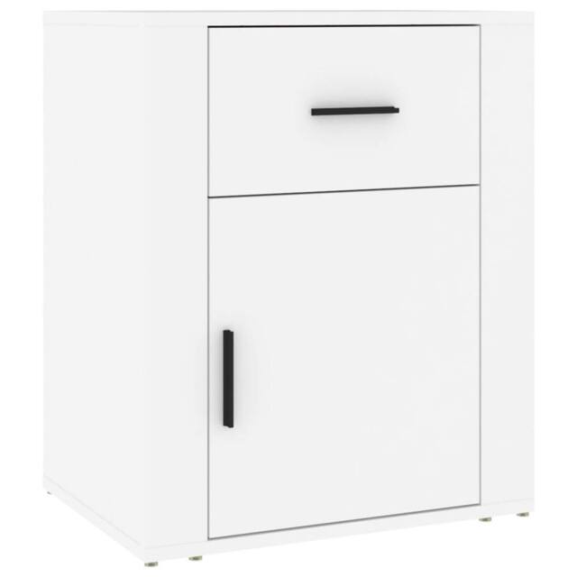 Berkfield Home Bedside Cabinet White 50x36x60 cm Engineered Wood - Size: 50 x 36 x 60 cm - image 1