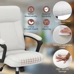 VOGREX Ergonomic Executive Office Chair in White - thumbnail 2