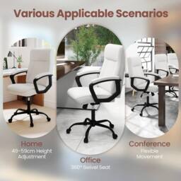 VOGREX Ergonomic Executive Office Chair in White - thumbnail 4