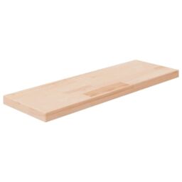 Berkfield Home Shelf Board 60x20x2.5 cm Untreated Solid Wood Oak in Brown - thumbnail 1