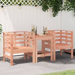 Berkfield Home Garden Chairs 2 pcs 61.5x53x71 cm Solid Wood Douglas in Light Tan - thumbnail 2