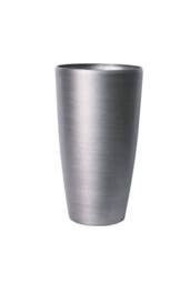 KDMD Brushed Steel Metallic Look Tall Planter 75.5cm in Silver - thumbnail 1