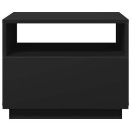 Berkfield Home Coffee Table with LED Lights Black 50x49x40 cm - Size: 50 x 49 x 40 cm - thumbnail 7