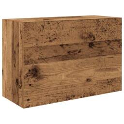 Berkfield Home Bathroom Wall Cabinet Old Wood 60x25x40 cm Engineered Wood in Brown - Size: 60 x 25 x 40 cm - thumbnail 1