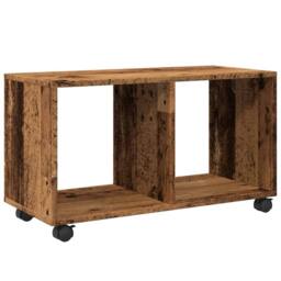 Berkfield Home Decorative vidaXL¬†Rolling¬†Cabinet¬†Old Wood 72x33x42.5 cm Engin in Brown - thumbnail 3