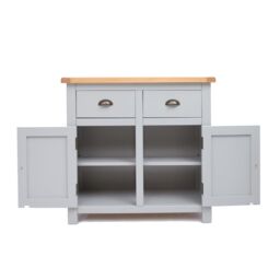 Cabinet Bits Argenta Light Grey 2 Drawer 2 Door Sideboard Brass Cup Handle - thumbnail 5