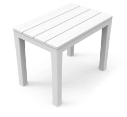 EONLION Large White Plastic Garden Table Bench Weather Proof Plastic Furniture Outdoor - thumbnail 1
