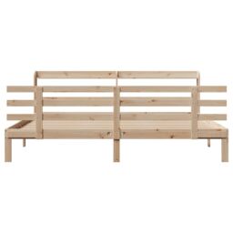 Berkfield Home Bed Frame with Headboard without Mattress 180x200 cm Super King in Brown - thumbnail 4
