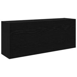 Berkfield Home Bathroom Wall Cabinet Black 100x25x40 cm Engineered Wood - Size: 100 x 25 x 40 cm