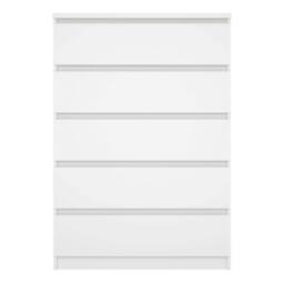 Wyld Haus Budapest 5 Drawer White Wooden Chest 77 x 50 x 111.3 cm - thumbnail 3