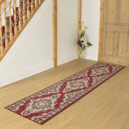 runrug Hallway Carpet Runner Rug - Soft & Comfy, 9mm -'Turkesh' in Red - Size: 70 cm x 150 cm - thumbnail 3