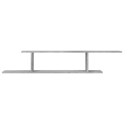 Berkfield Home Wall-Mounted TV Shelf Concrete Grey 125x18x23 cm Engineered Wood - Size: 125 x 18 x 23 cm - thumbnail 5