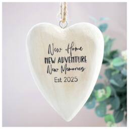 Amaya Rose Ltd New Home New Adventure Est 2026 Bauble Decoration Christmas Tree in Cream - thumbnail 5