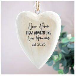 Amaya Rose Ltd New Home New Adventure Est 2026 Bauble Decoration Christmas Tree in Cream - thumbnail 4