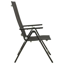 Berkfield Home 5 Piece Bistro Set Black & Anthracite - thumbnail 6
