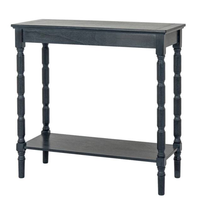 Lemon Pavilion Furniture and Decor Contour Collection Console Table - Wood - L35 x W80 x H80 cm - Black