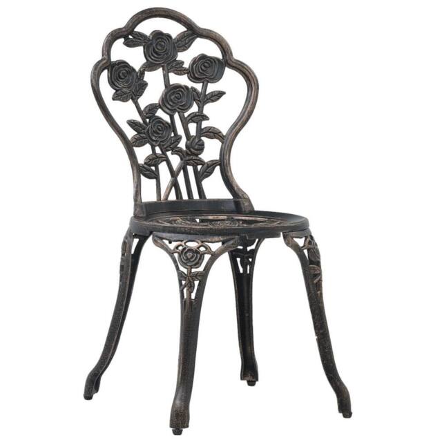 Berkfield Home Bistro Chairs 2 pcs Bronze Cast Aluminium in Brown - image 1