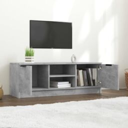 Berkfield Home TV Cabinet Concrete Grey 102x35x36.5 cm Engineered Wood - thumbnail 6