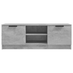 Berkfield Home TV Cabinet Concrete Grey 102x35x36.5 cm Engineered Wood - thumbnail 3
