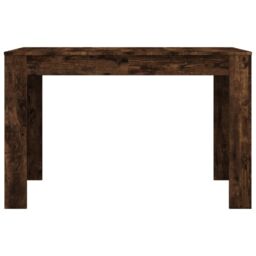 Berkfield Home Dining Table Smoked Oak 120x60x76 cm Engineered Wood in Brown - Size: 120 x 60 x 76 cm - thumbnail 4