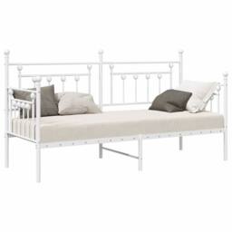 Berkfield Home Daybed Frame White 80x200 cm Steel - thumbnail 3