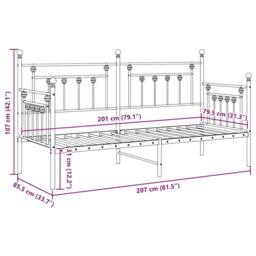 Berkfield Home Daybed Frame White 80x200 cm Steel - thumbnail 9