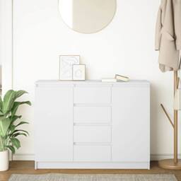 Berkfield Home Sideboard with Drawers White 100.5x35x76 cm Engineered Wood - thumbnail 3